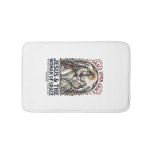 Jesus Menopause Midlife Women Encouragement Shirt Bath Mat