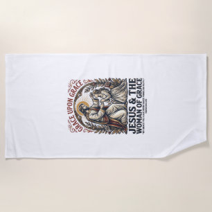 Jesus Menopause Midlife Women Encouragement Shirt Beach Towel