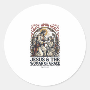 Jesus Menopause Midlife Women Encouragement Shirt  Classic Round Sticker