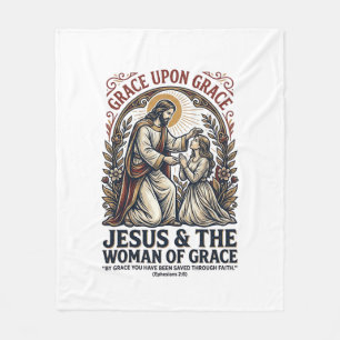 Jesus Menopause Midlife Women Encouragement Shirt Fleece Blanket