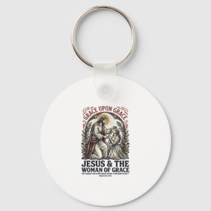 Jesus Menopause Midlife Women Encouragement Shirt Key Ring