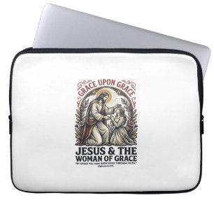 Jesus Menopause Midlife Women Encouragement Shirt  Laptop Sleeve