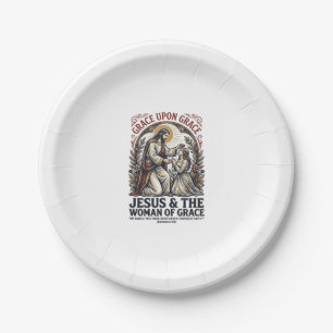 Jesus Menopause Midlife Women Encouragement Shirt  Paper Plate
