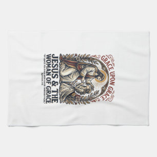 Jesus Menopause Midlife Women Encouragement Shirt Tea Towel