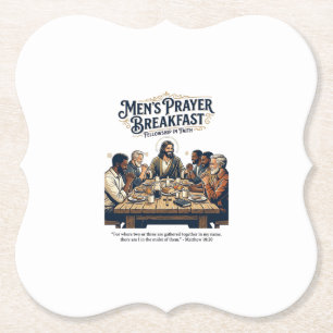 Jesus Mens Group Brotherhood Retreat T-Shirt Inspi Paper Coaster