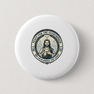 Jesus Mental Health Affirmations T-Shirt Inspirati 6 Cm Round Badge