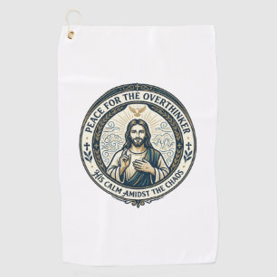 Jesus Mental Health Affirmations T-Shirt Inspirati Golf Towel