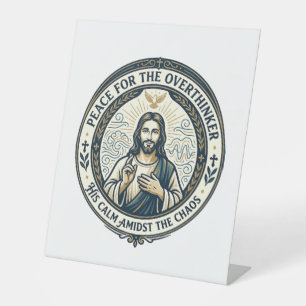 Jesus Mental Health Affirmations T-Shirt Inspirati Pedestal Sign