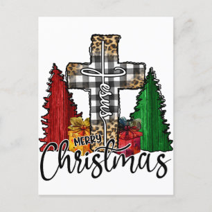 Jesus Merry Christmas Love is born The real gift i Postcard