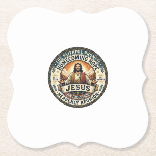 Jesus Military Spouse Waiting Wife T-Shirt Inspira Paper Coaster