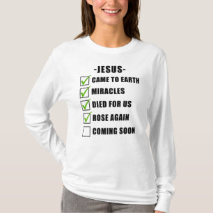 JESUS' Mission Checklist: Christian Faith Gospel  T-Shirt