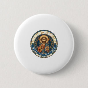 Jesus Monastic Contemplative Spirituality Graphic 6 Cm Round Badge