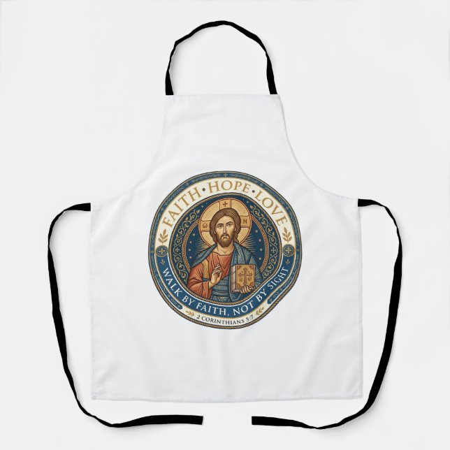 Jesus Monastic Contemplative Spirituality Graphic  Apron (Front)