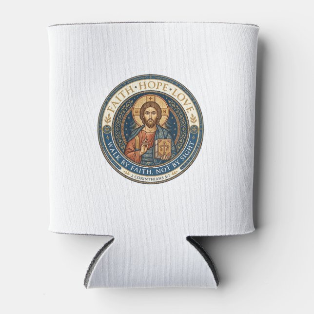 Jesus Monastic Contemplative Spirituality Graphic  Can Cooler (Front)