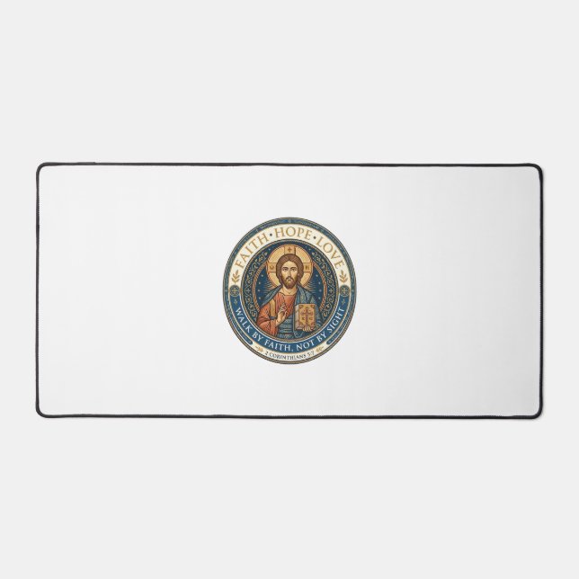Jesus Monastic Contemplative Spirituality Graphic  Desk Mat (Front)