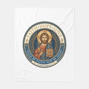 Jesus Monastic Contemplative Spirituality Graphic  Fleece Blanket