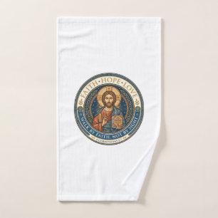 Jesus Monastic Contemplative Spirituality Graphic  Hand Towel