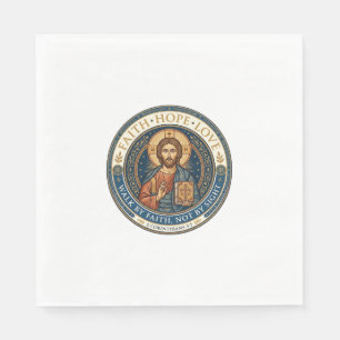 Jesus Monastic Contemplative Spirituality Graphic  Napkin