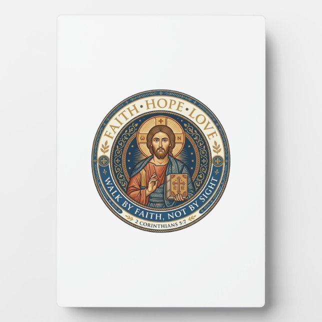 Jesus Monastic Contemplative Spirituality Graphic  Plaque (Front)