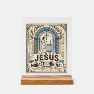 Jesus Monastic Minimal Jesus Monastic Minimal Chri Acrylic Sign