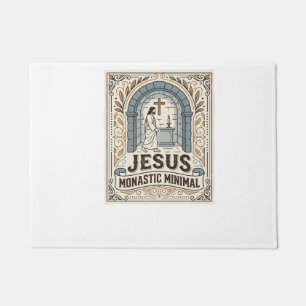 Jesus Monastic Minimal Jesus Monastic Minimal Chri Doormat