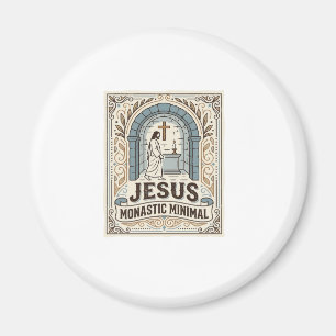 Jesus Monastic Minimal Jesus Monastic Minimal Chri Magnet