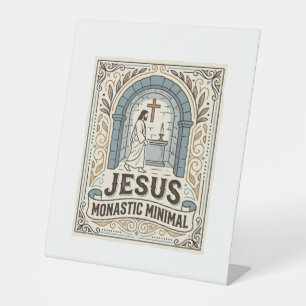 Jesus Monastic Minimal Jesus Monastic Minimal Chri Pedestal Sign