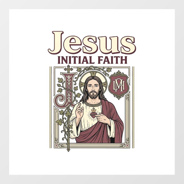 Jesus Monogram Initial Faith Jesus Monogram Initia (Sheet)