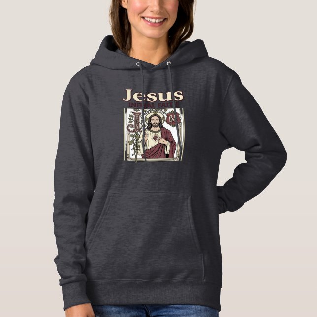 Jesus Monogram Initial Faith Jesus Monogram Initia Hoodie (Front)
