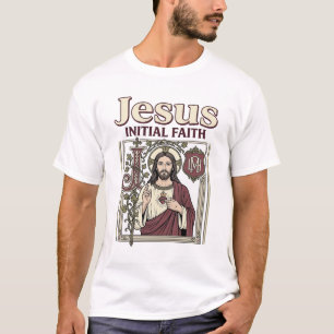 Jesus Monogram Initial Faith Jesus Monogram Initia T-Shirt