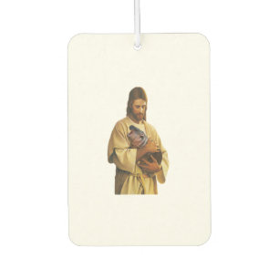 Jesus Moo Deng Bouncy Pig, Cute Baby Hippo T-Shirt Car Air Freshener