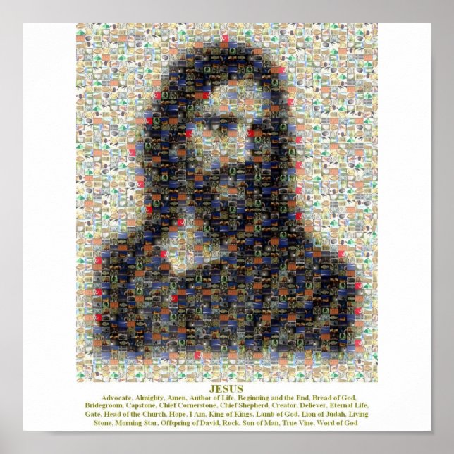 Jesus Mosaic Poster (Front)