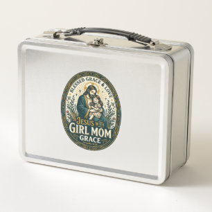 Jesus Motherhood Micro Identities Shirt Faith Base Metal Lunch Box
