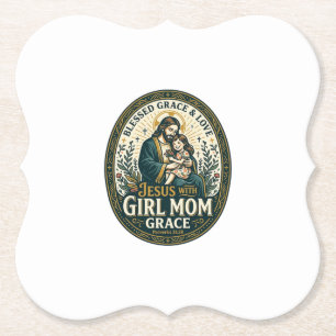 Jesus Motherhood Micro Identities Shirt Faith Base Paper Coaster