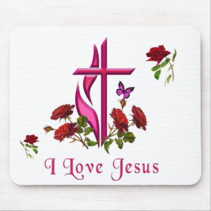 Jesus mouse pad