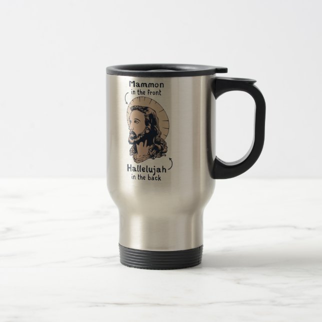 Jesus Mullet Travel Mug (Right)