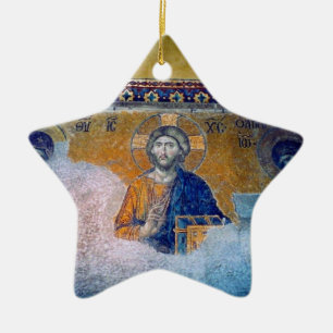 jesus mural star ceramic tree decoration