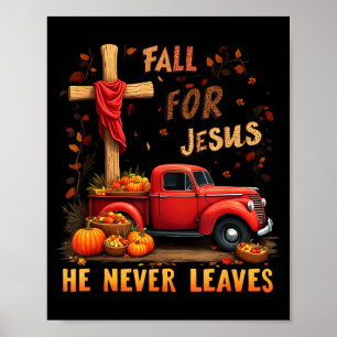 Jesus My Favourite Season Fall Christian Thanksgiv Poster