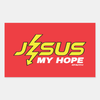 Jesus my Hope Rectangular Sticker