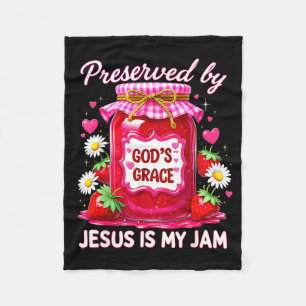 Jesus My Jam Strawberry Coquette Nk Preserved God’ Fleece Blanket