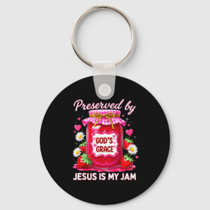 Jesus My Jam Strawberry Coquette Nk Preserved God’ Key Ring