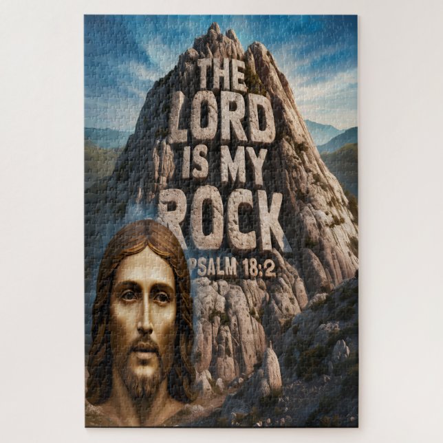 Jesus, My Rock of Ages The Lord Is My Rock Jigsaw Puzzle (Vertical)