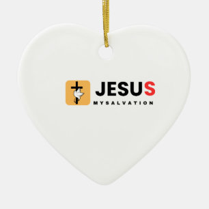 Jesus My Salvation Ceramic Tree Decoration