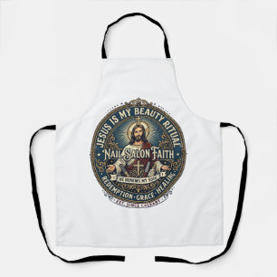 Jesus Nail Tech Nail Artist T-Shirt Inspirational Apron