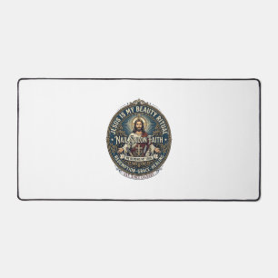 Jesus Nail Tech Nail Artist T-Shirt Inspirational Desk Mat