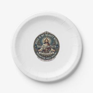 Jesus Nail Tech Nail Artist T-Shirt Inspirational  Paper Plate