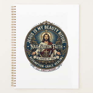 Jesus Nail Tech Nail Artist T-Shirt Inspirational Planner