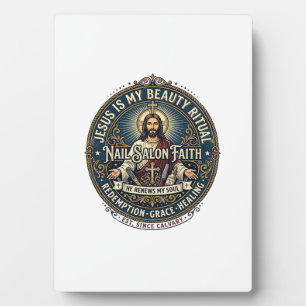 Jesus Nail Tech Nail Artist T-Shirt Inspirational  Plaque