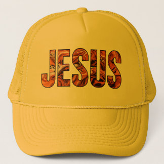 Jesus name on a cap