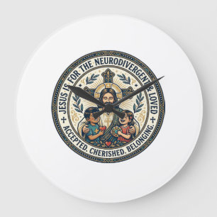 Jesus Neurodivergent Encouragement T-Shirt Inspira Large Clock